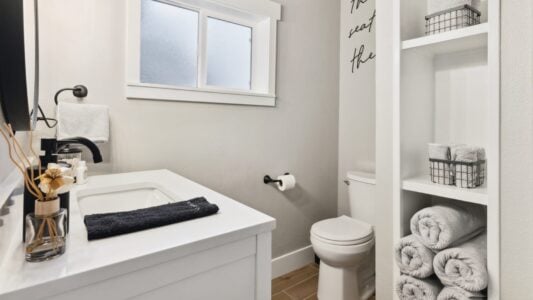 freshly remodeled bathroom
