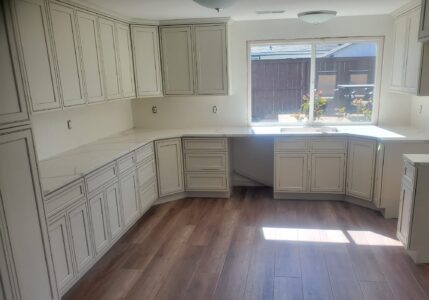 kitchen with new cabinets and countertops