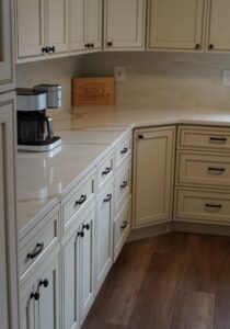 Kitchen countertop with coffee pot