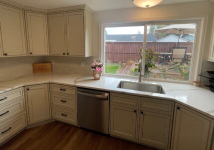kitchen remodel with new countertops
