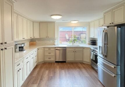 remodeled kitchen wide shot