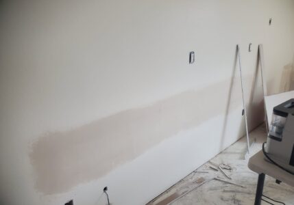 completed drywall patch work