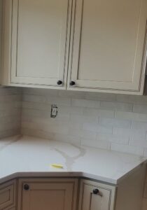 Freshly completed tile work