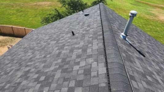 a newly replaced roof
